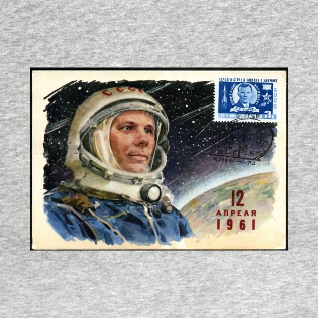 Yuri Gagarin Soviet Poster Astronaut by MiljanaVuckovic